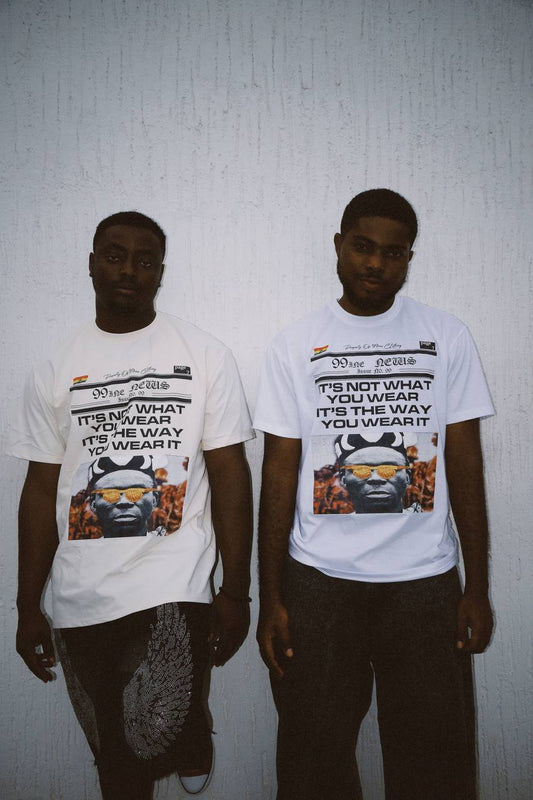 99INE NEWS IT'S NOT WHAT YOU WEAR IT'S THE WAY YOU WEAR IT SHORT SLEEVES T-SHIRT